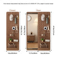 Muwuele Bathroom Furniture - Solid Wood Pegboard Full-Length Mirror, Wall-Mounted Dressing Mirror For Home, Bedroom, And Try-On Use, Can Cover The Mirror, Christmas Gifts, Black Fridays Items, Free Shipping