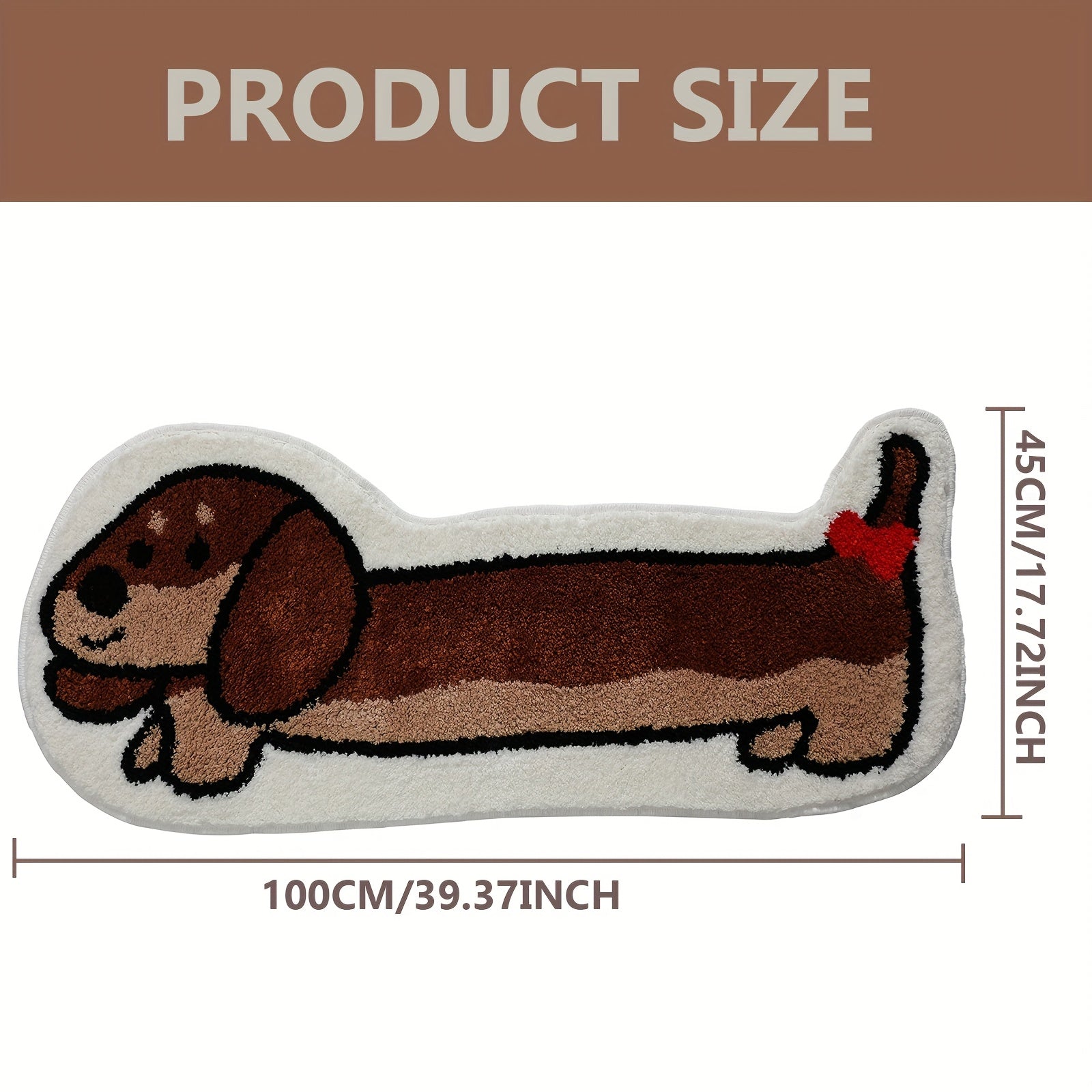 Funny Dachshund Dog Bath Mat, Soft Anti-slip Cute Front Door Mat Indoor Outdoor Entrance, Cute Dog Doormat Rugs for Dog Lovers Porch Entry Kitchen Decor