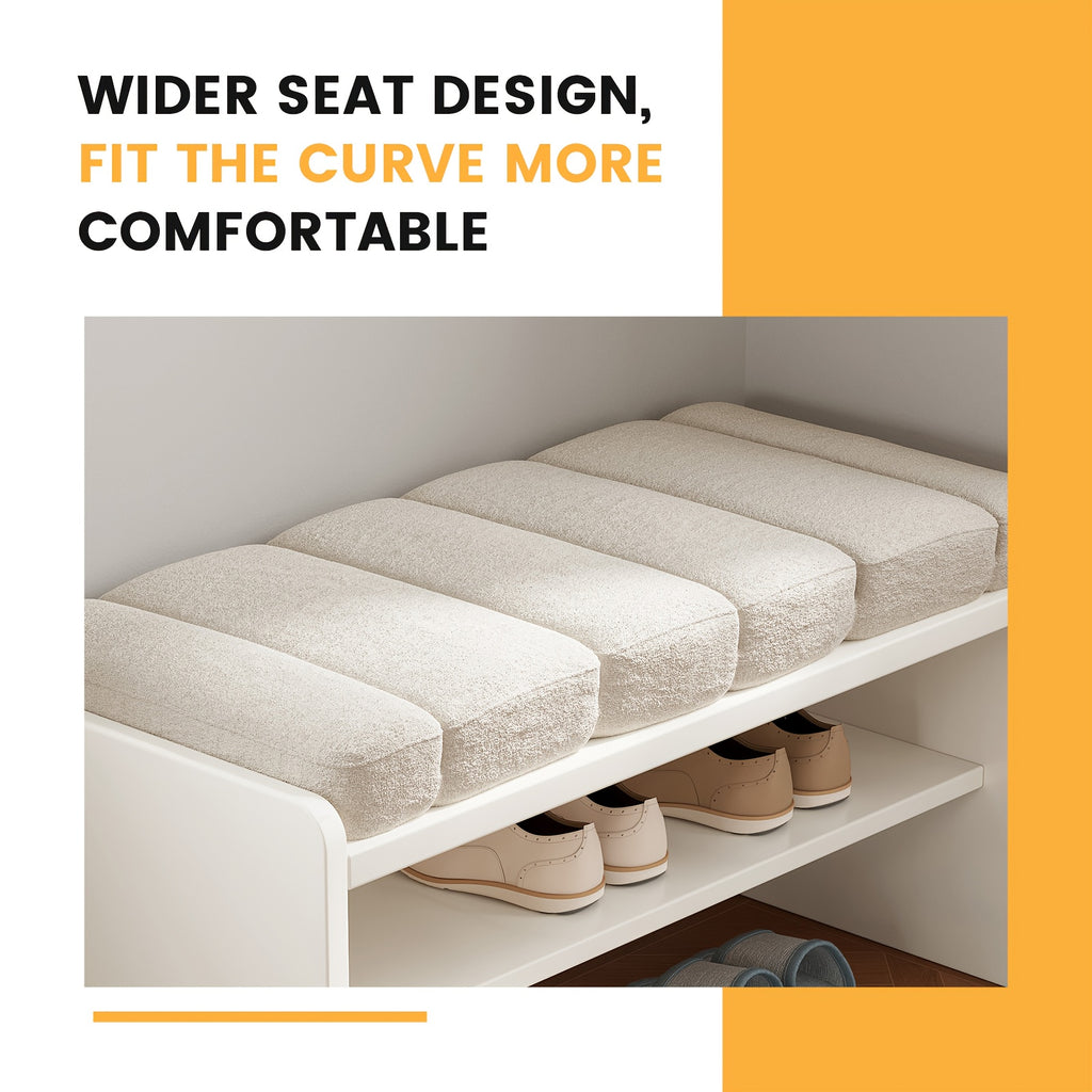 A Step Stool, Footrest, Shoe Bench, And Storage Seat for Changing Shoes, Designed for Entryways, Bedrooms, Hallways, And Living Rooms, with a Padded Seat And a Height of 18.5 Inches, by GUYII