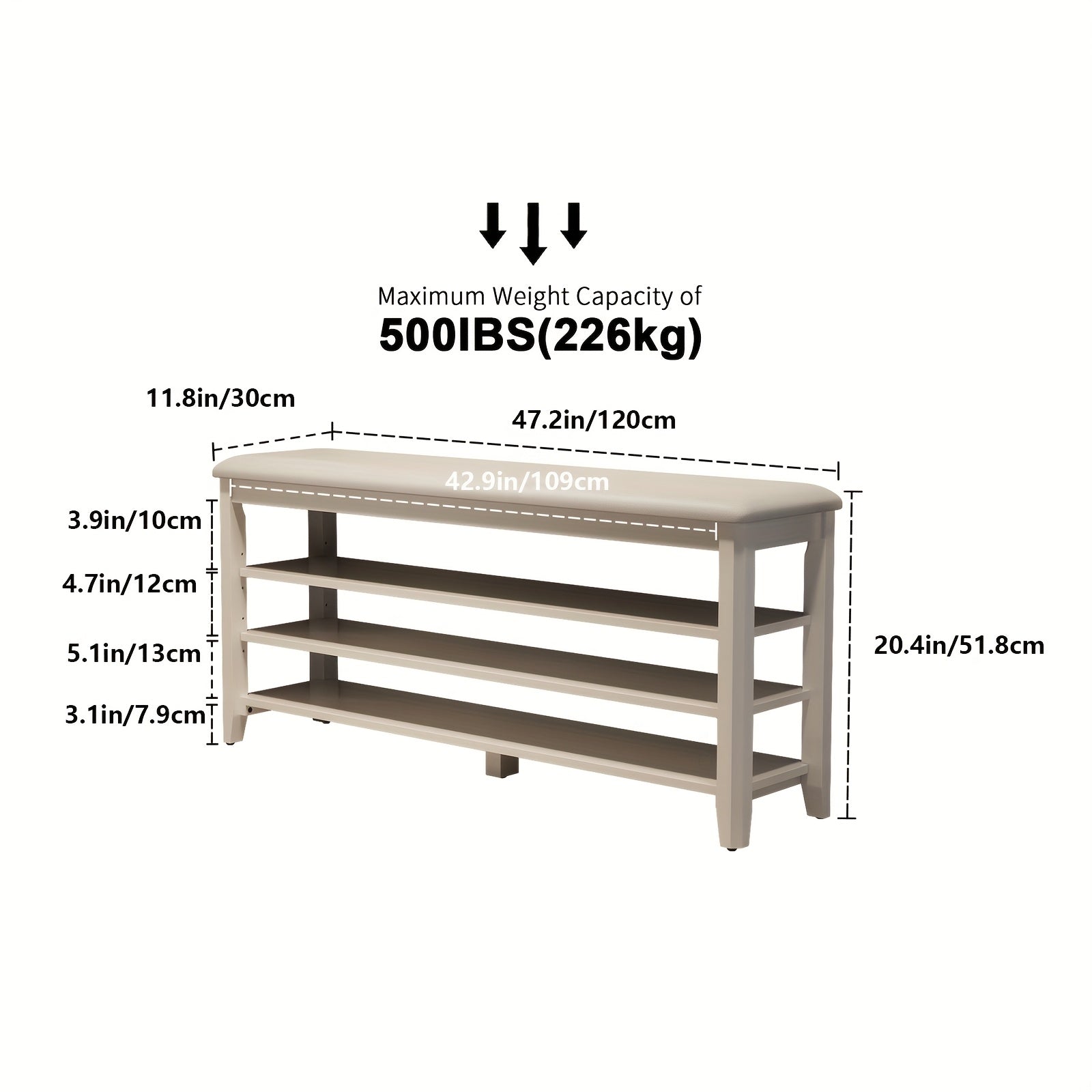 KASLANDI for home Furniture Shoe Bench Featuring a Leather Cushion, Adjustable Height with 3-Tier Shoe Storage, Walnut Wood Entryway Bench Ideal for Hallways And Mudrooms, Perfect for Christmas Gifts And Black Friday Deals, Includes Free Shipping