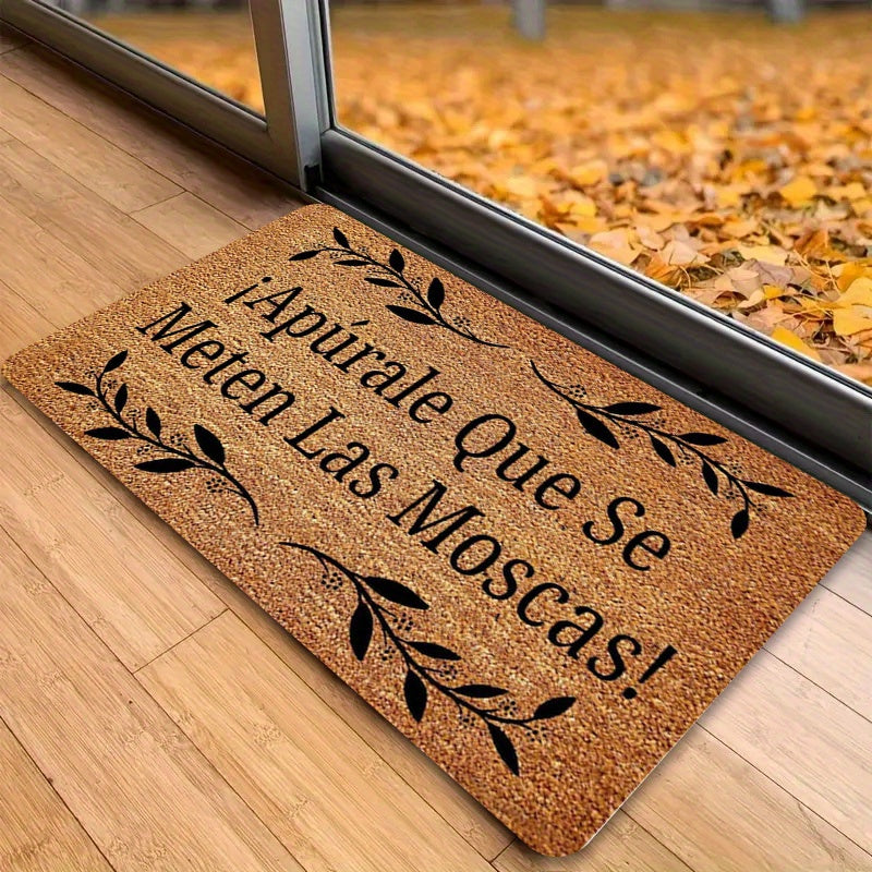 Spanish-Themed Plush Doormat with \
