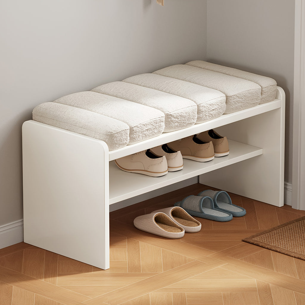 A Step Stool, Footrest, Shoe Bench, And Storage Seat for Changing Shoes, Designed for Entryways, Bedrooms, Hallways, And Living Rooms, with a Padded Seat And a Height of 18.5 Inches, by GUYII