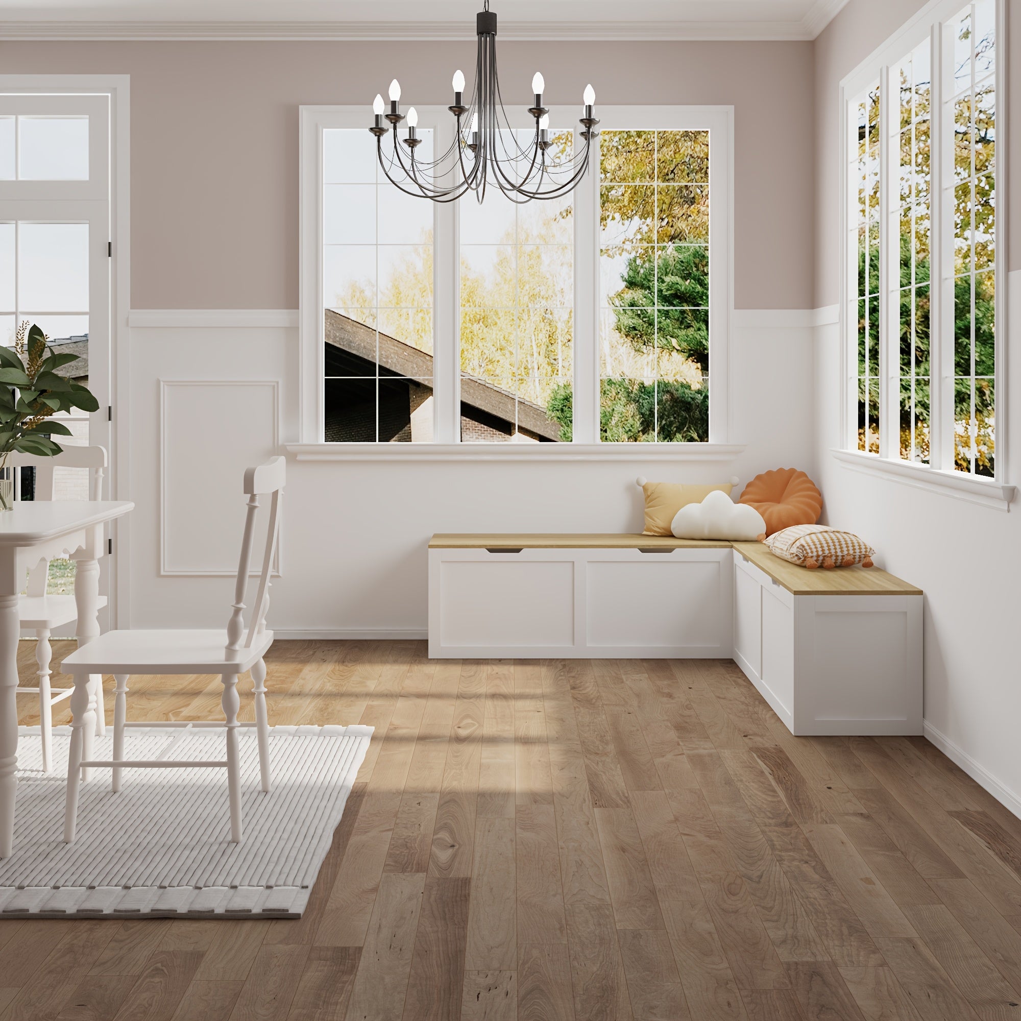 Modern Multi Functional Corner Shoe Changing Stool With Flip Storage Cabinet, Shoe Cabinet For Bedroom, Hallway & Enterway, White And Natural