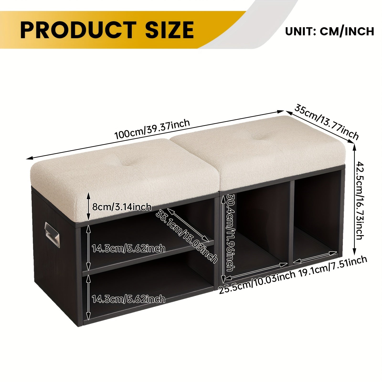 Guyii Set Of 2 Velvet Shoe Storage Ottoman - Multi-Functional Stools with Soft Cushioned Seats, Space-Saving Entryway\u002FBedroom\u002FLiving Room Bench